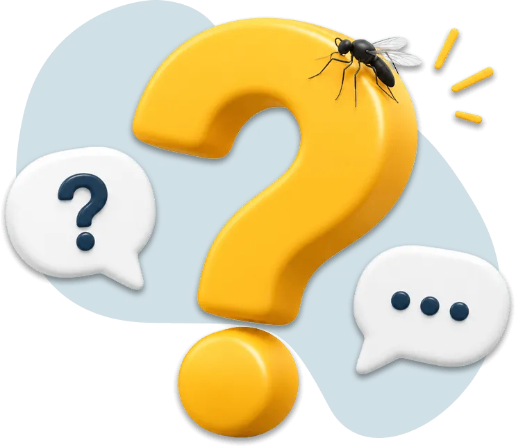 immagine 3d di un punto interrogativo con nuvolette domande e risposte